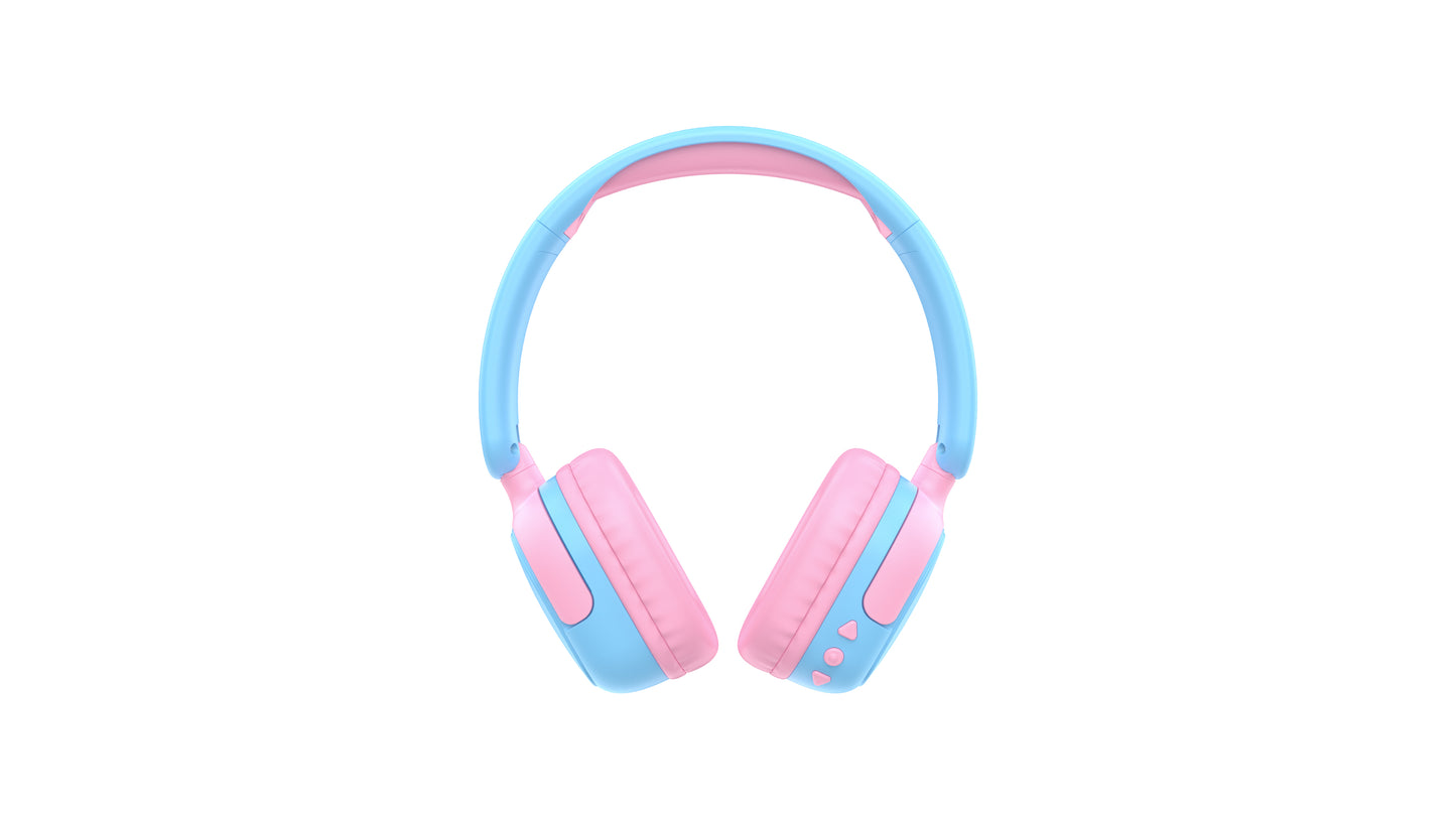 Kids Bluetooth Headphones Blue & Pink Model KHO7 Ages 3-8