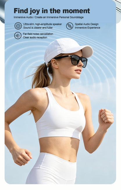 G08- Slim and Lightweight Smart Glasses- AI Powered Translation, AI Intelligent Assistant, Play Music, Smart Control