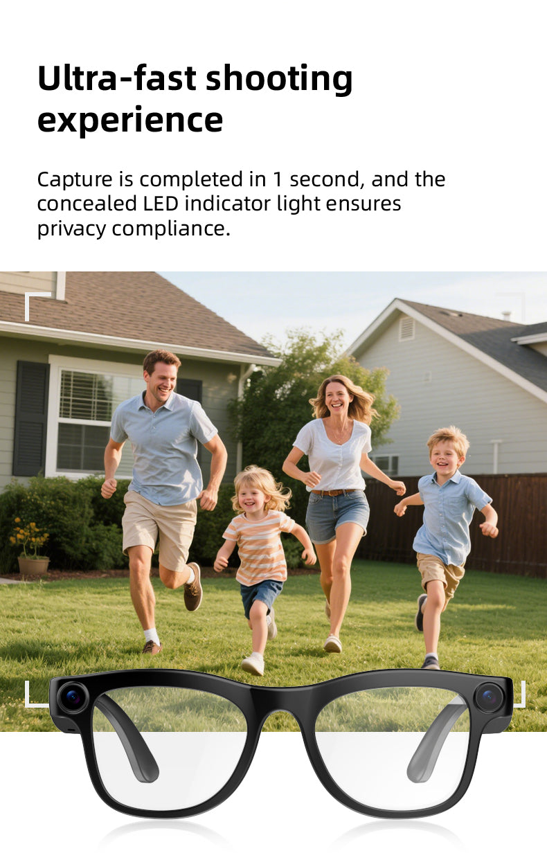 WK103 AI Smart Glasses with Camera, AI Real-Time Interpretation, WIFI Data Transmission