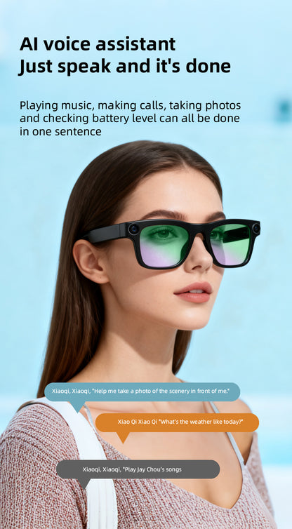 WK103 AI Smart Glasses with Camera, AI Real-Time Interpretation, WIFI Data Transmission