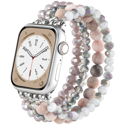 Pink zebra stone watch strap
