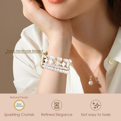Four-leaf clover jewelry watch strap