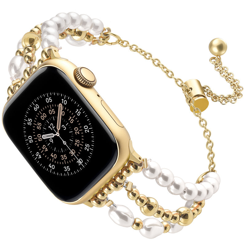 Pull out the jewelry strap of the pearl watch
