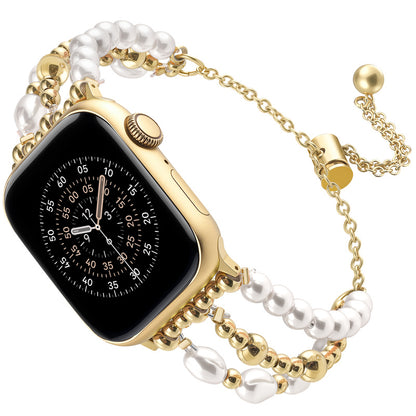 Pull out the jewelry strap of the pearl watch