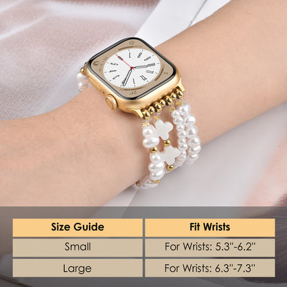 Four-leaf clover jewelry watch strap