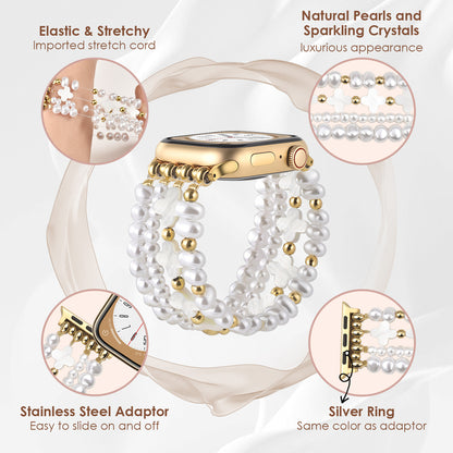 Four-leaf clover jewelry watch strap