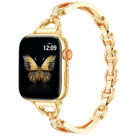 D-shaped metal watch strap