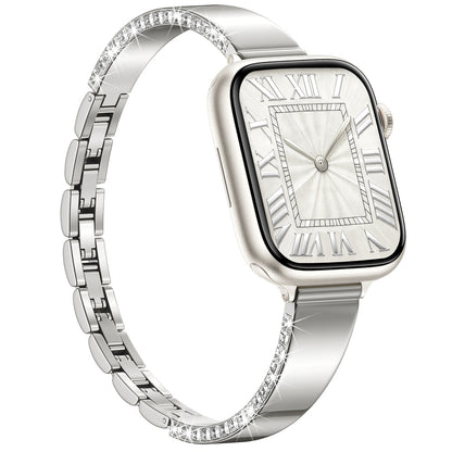 Square-shaped metal watch strap