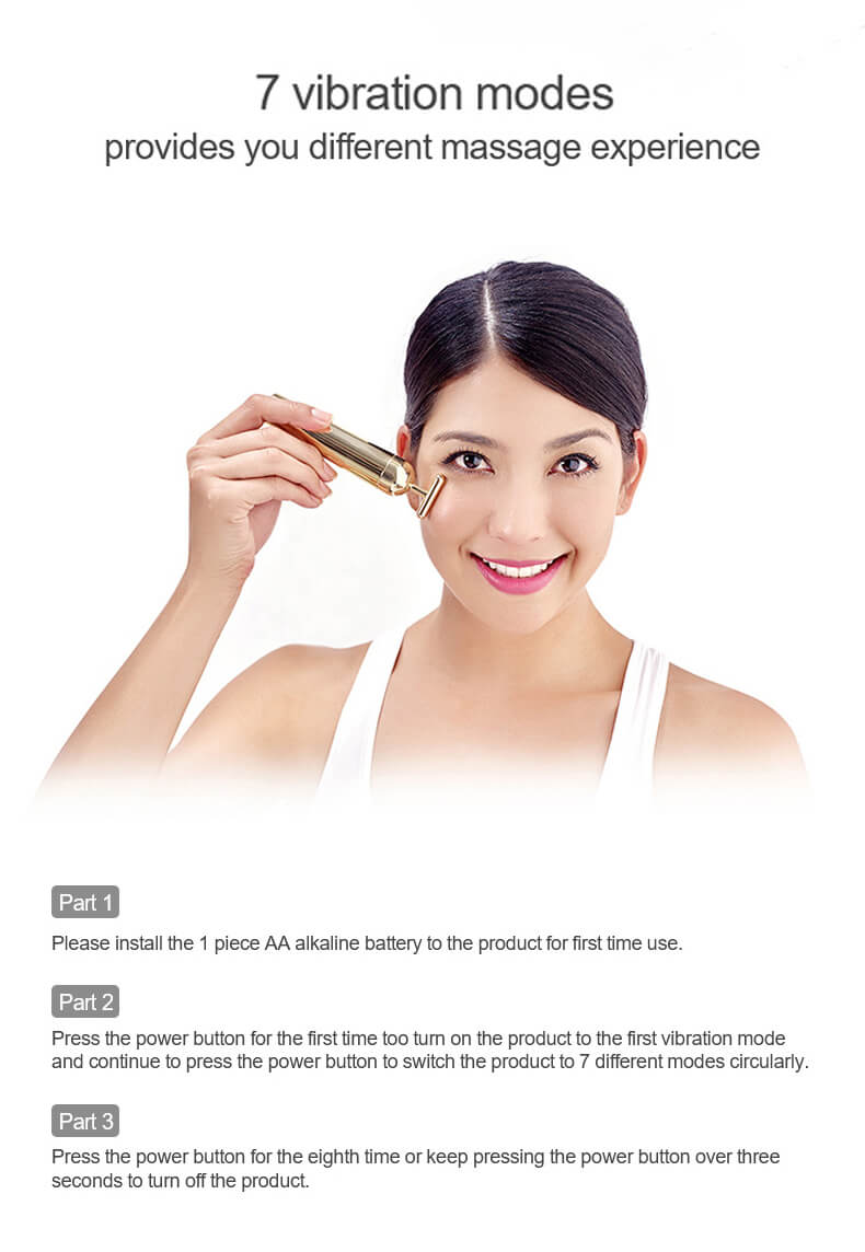 T-Shaped Massager Vibration Facial Beauty Stick (model FLF921)