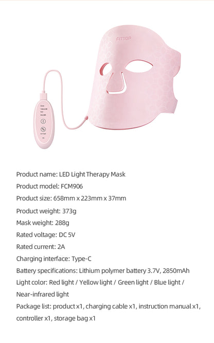 510K Certified LED Face Red Light Therapy Mask  (model FCM906)