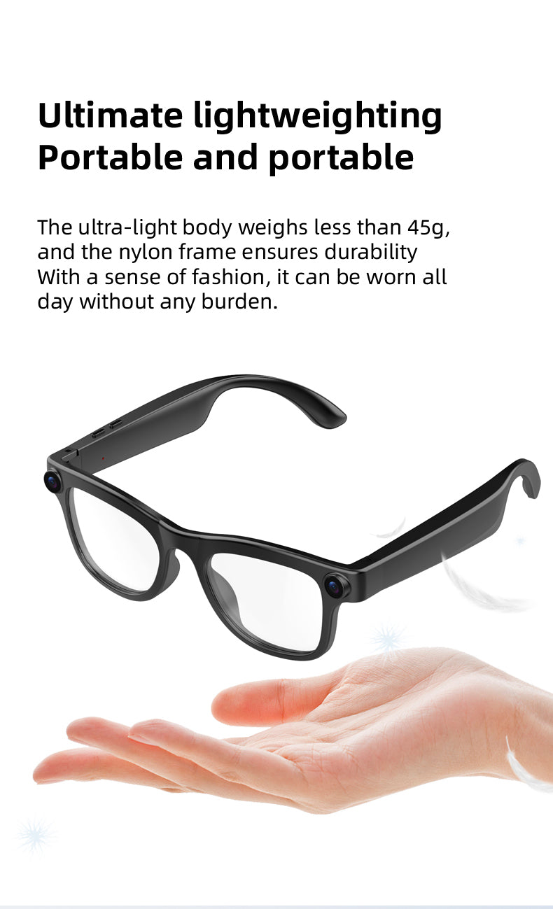 WK103 AI Smart Glasses with Camera, AI Real-Time Interpretation, WIFI Data Transmission