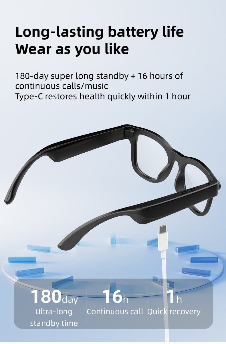 WK103 AI Smart Glasses with Camera, AI Real-Time Interpretation, WIFI Data Transmission