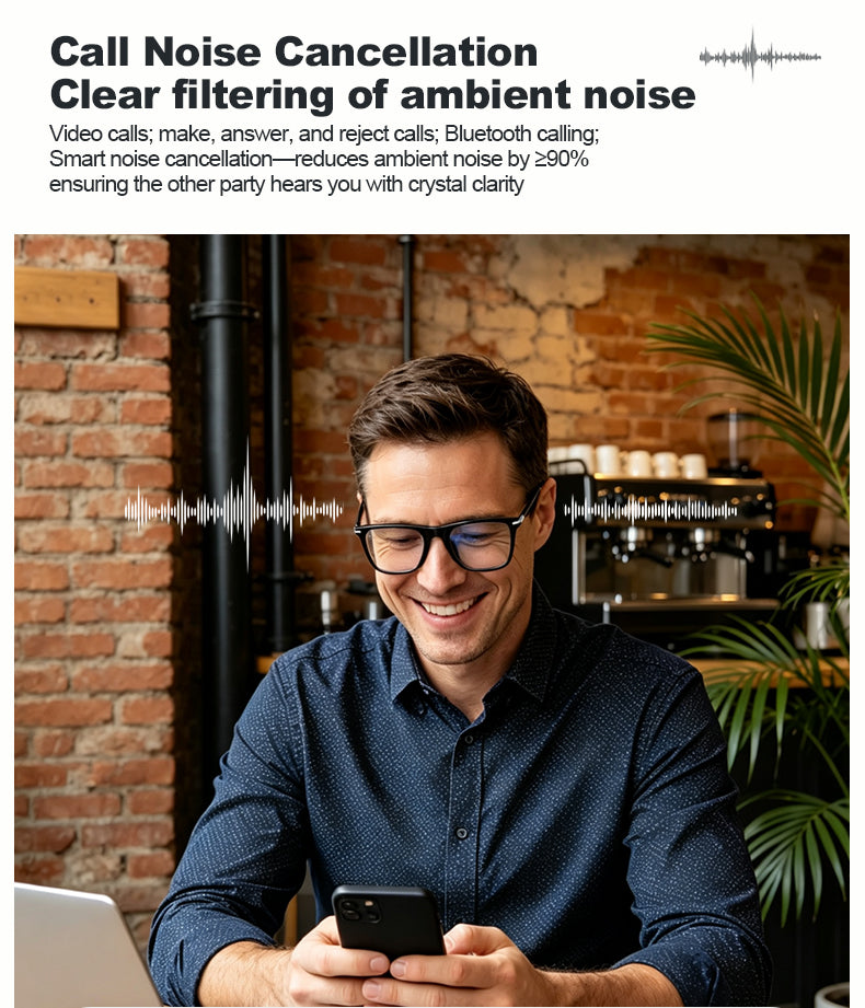 G08- Slim and Lightweight Smart Glasses- AI Powered Translation, AI Intelligent Assistant, Play Music, Smart Control