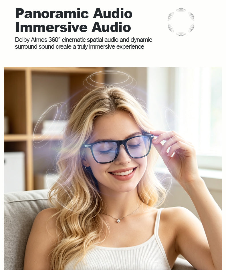 G08- Slim and Lightweight Smart Glasses- AI Powered Translation, AI Intelligent Assistant, Play Music, Smart Control