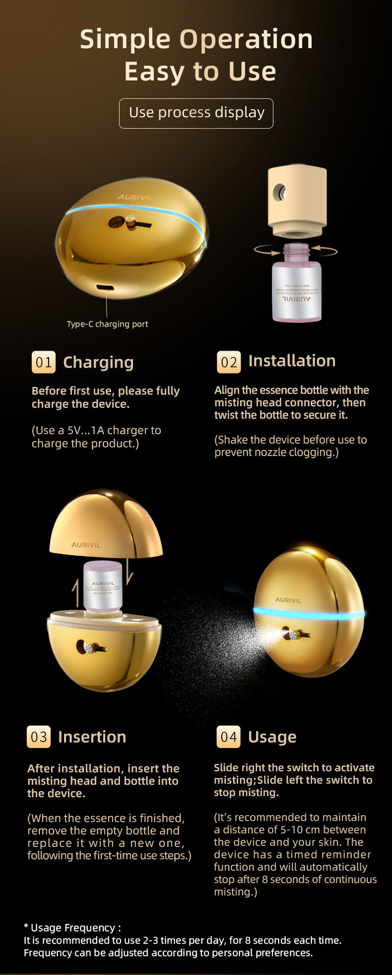 Electric Nano Skin Face Mist Sprayer (Model FFM902)