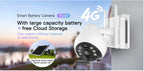 VStar BG69-TZ 4G Wi-Fi Solar Security Camera 3MP HD with AI Motion & Night Vision