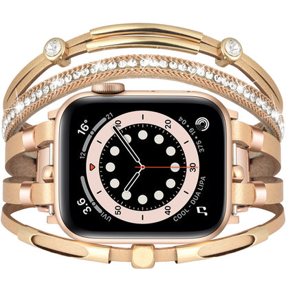 Alloy＆leather watch strap