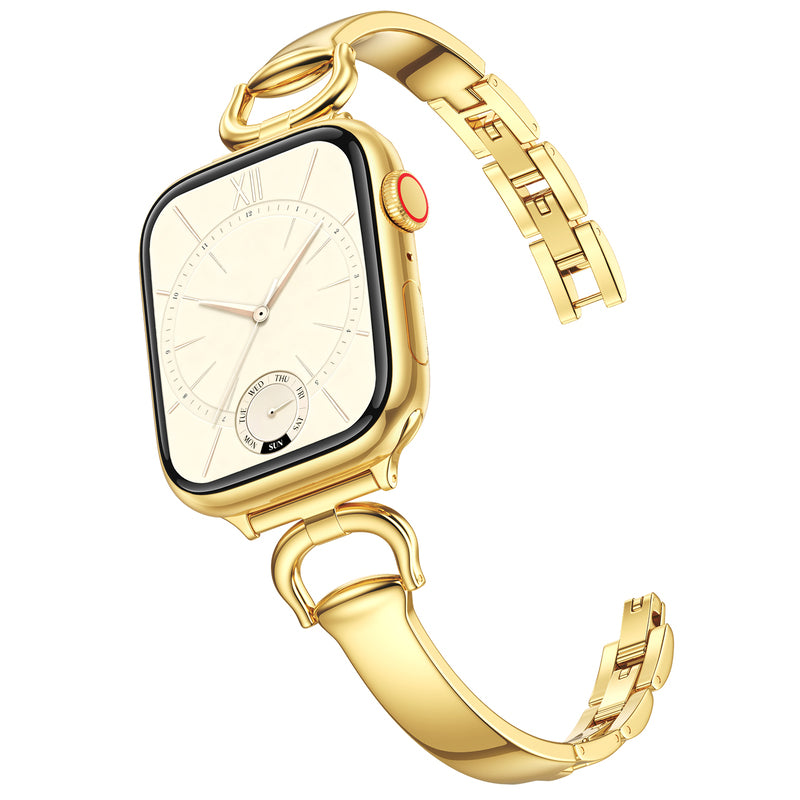 D-shaped buckle strap with curved design