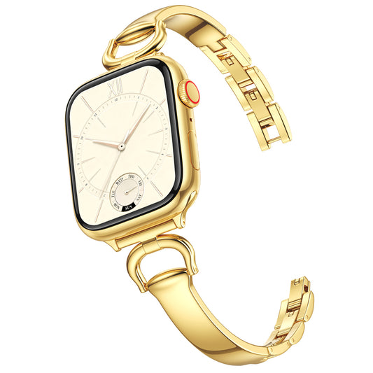 D-shaped buckle strap with curved design