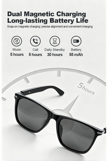 G08- Slim and Lightweight Smart Glasses- AI Powered Translation, AI Intelligent Assistant, Play Music, Smart Control