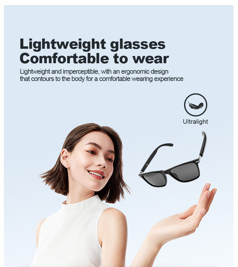 G08- Slim and Lightweight Smart Glasses- AI Powered Translation, AI Intelligent Assistant, Play Music, Smart Control