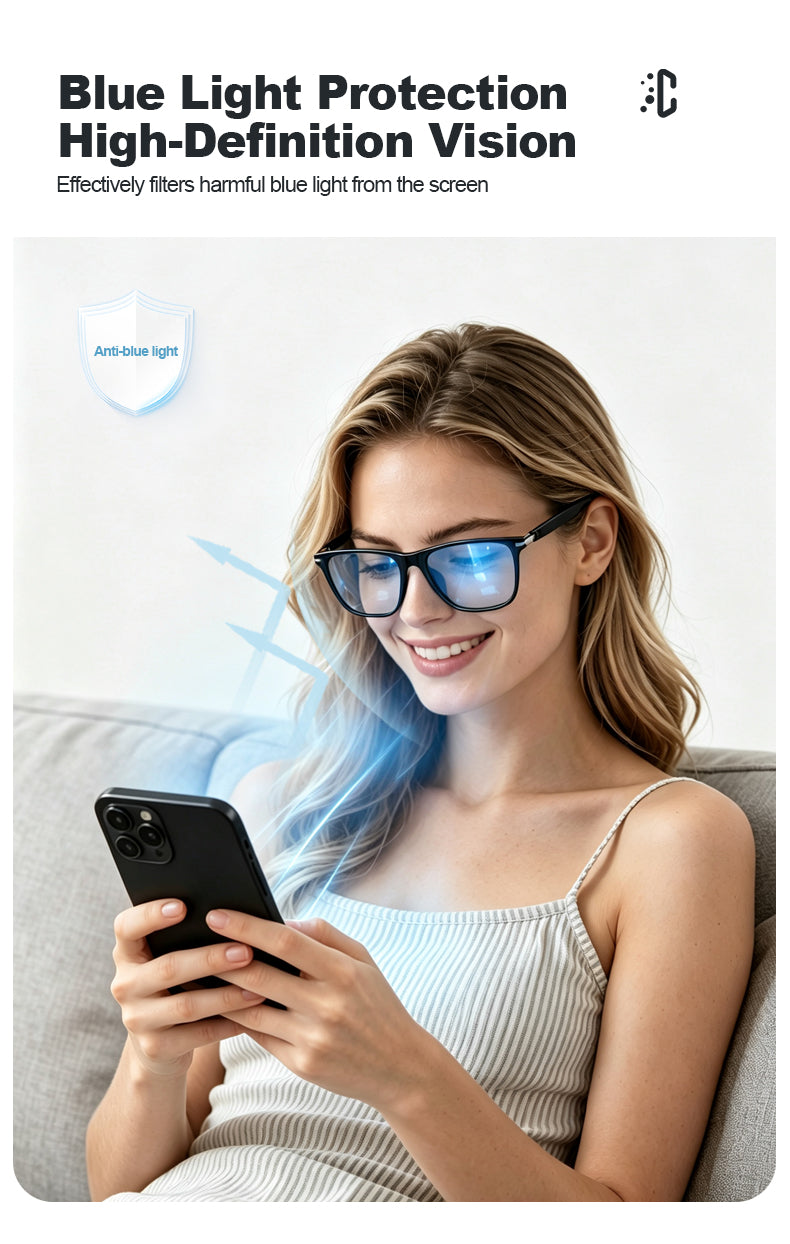 G08- Slim and Lightweight Smart Glasses- AI Powered Translation, AI Intelligent Assistant, Play Music, Smart Control