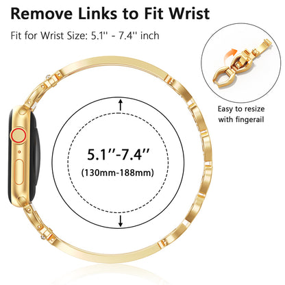 D-shaped metal watch strap