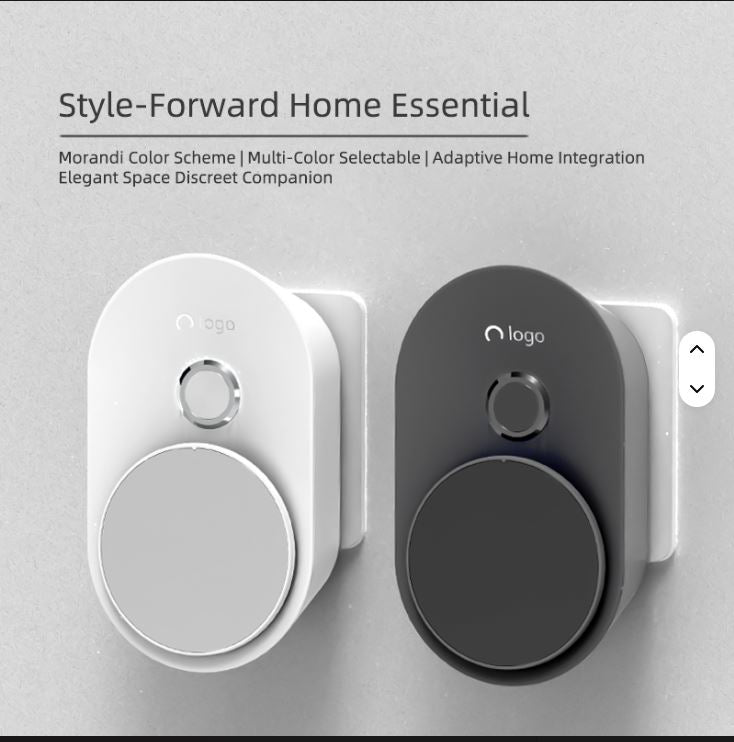 Two smart Plug In Air Ionizer with a brand logo on a gray background