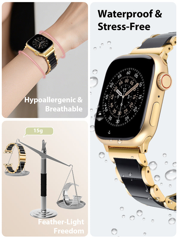 Alloy resin watch strap