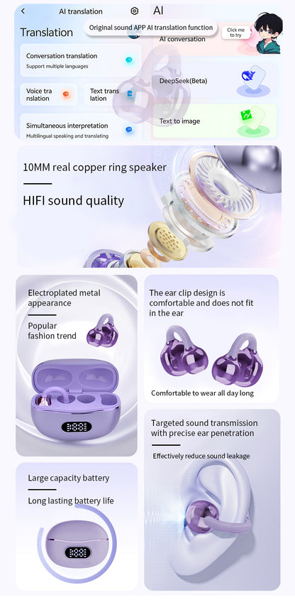 OWS-T12 AI Translation EarBuds