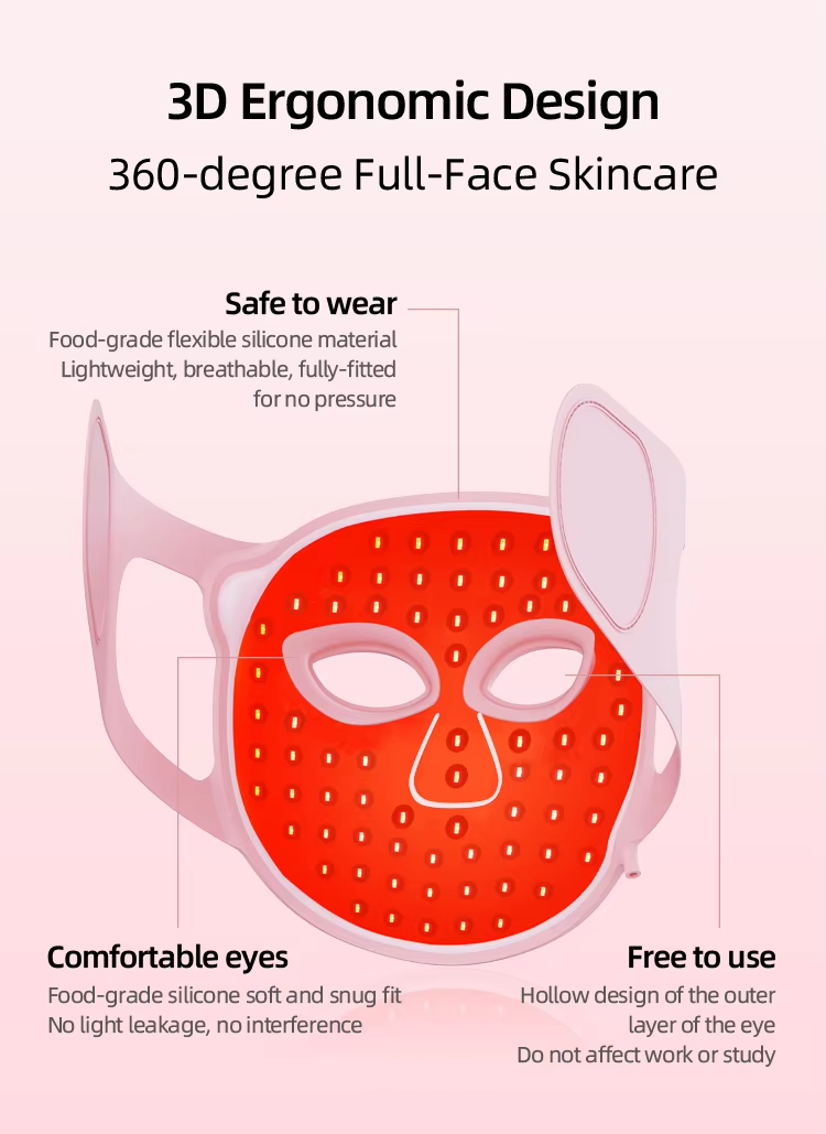 New Gold Collagen LED Light Therapy Beauty Mask Model FCM902