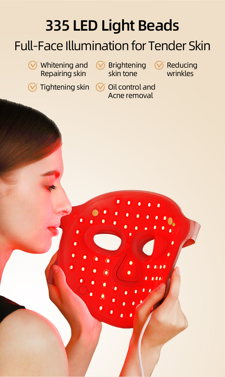 510K Certified LED Face Red Light Therapy Mask  (model FCM906)