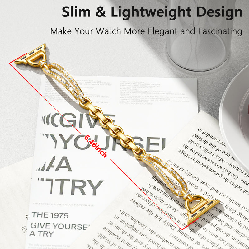 D-shaped metal watch strap