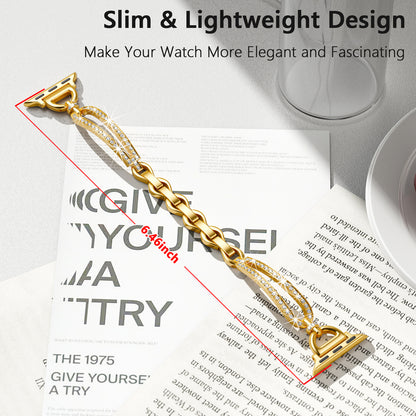 D-shaped metal watch strap