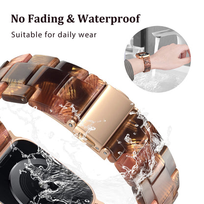 Metal snap resin watch strap