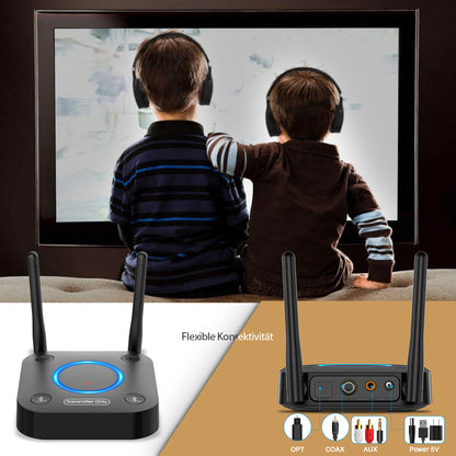 1Mii B06TX Bluetooth Transmitter Audio Aptx LL HD Dual Link Coaxial Optical RCA 3.5mm Aux Wireless