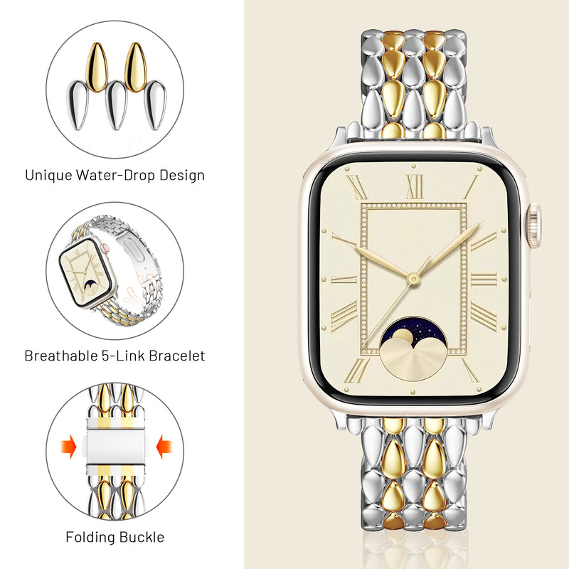Interjin stainless steel watch strap