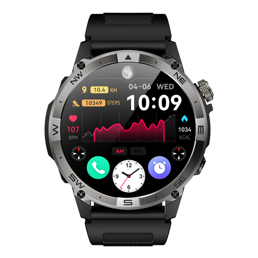 The VALDUS VG40 PRO Smart Watch is a rugged-style GPS smartwatch