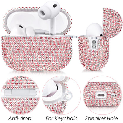 Airpods Pro 3 Five-leaf Clover with Full Diamond Design case