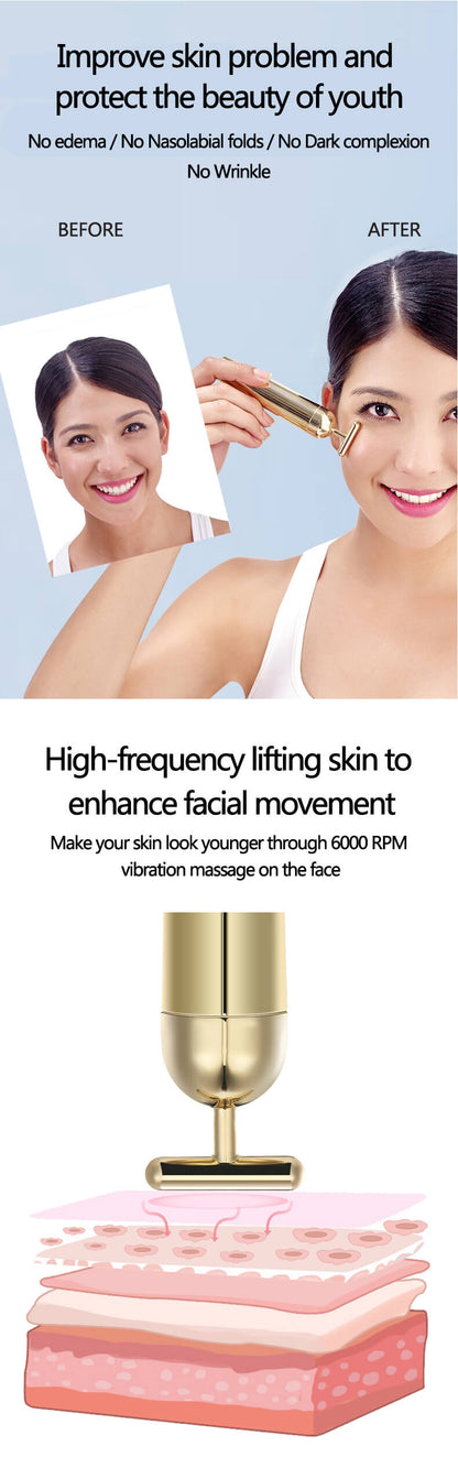 T-Shaped Massager Vibration Facial Beauty Stick (model FLF921)