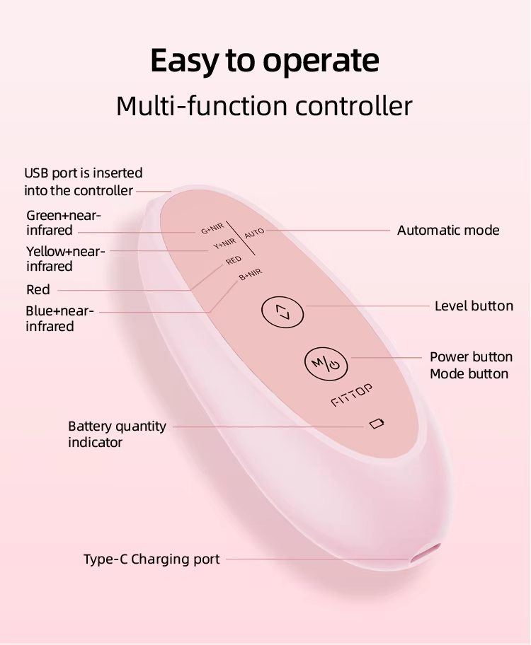 New Gold Collagen LED Light Therapy Beauty Mask Model FCM902