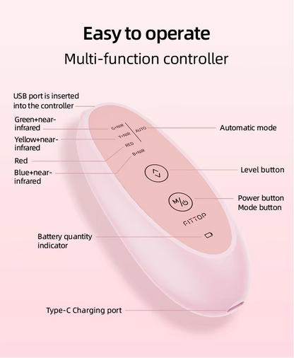 New Gold Collagen LED Light Therapy Beauty Mask Model FCM902