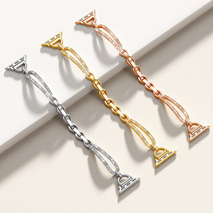 D-shaped metal watch strap