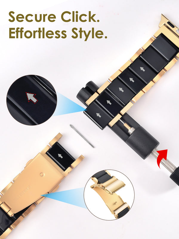 Alloy resin watch strap