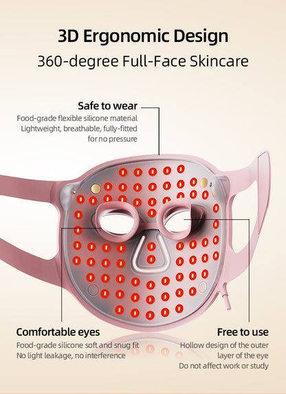 510K Certified LED Face Red Light Therapy Mask  (model FCM906)