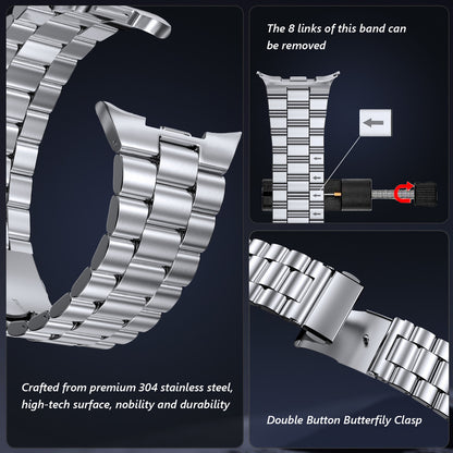 Stainless steel watch strap