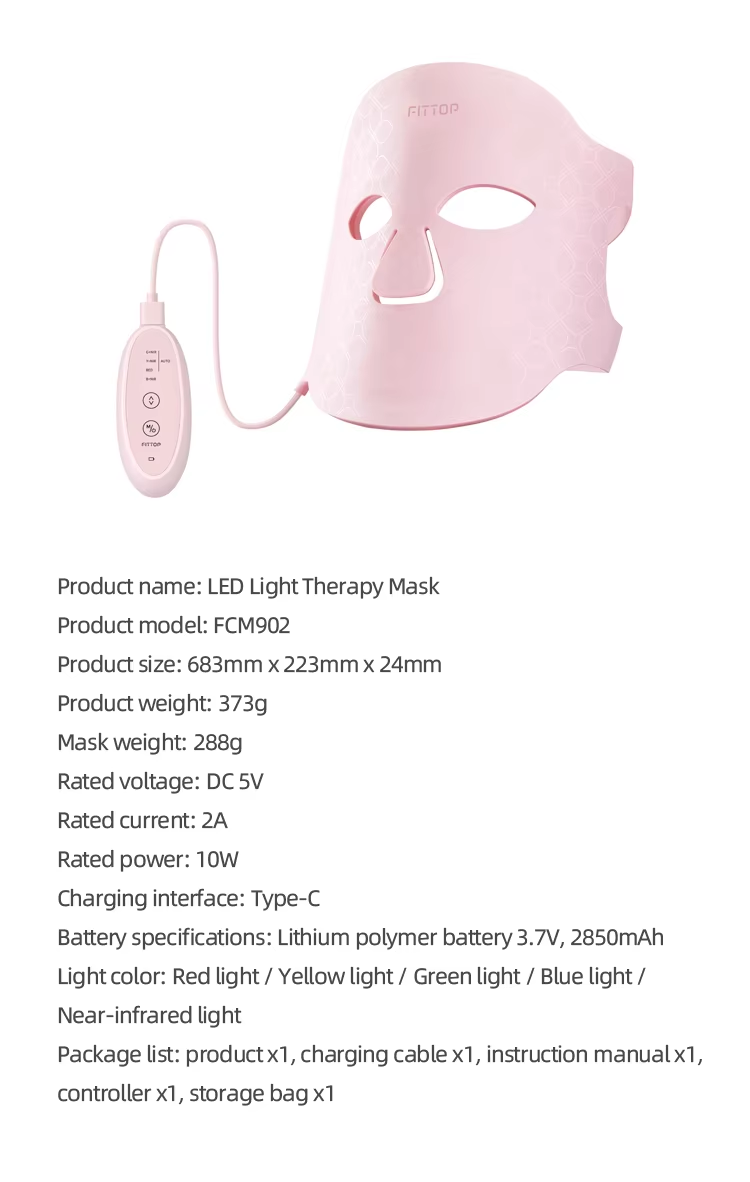 New Gold Collagen LED Light Therapy Beauty Mask Model FCM902
