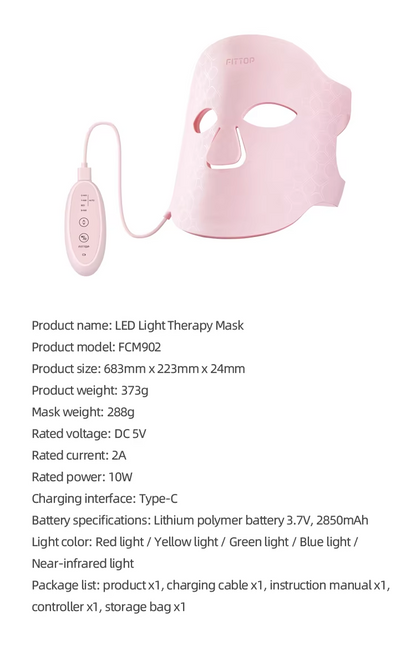New Gold Collagen LED Light Therapy Beauty Mask Model FCM902