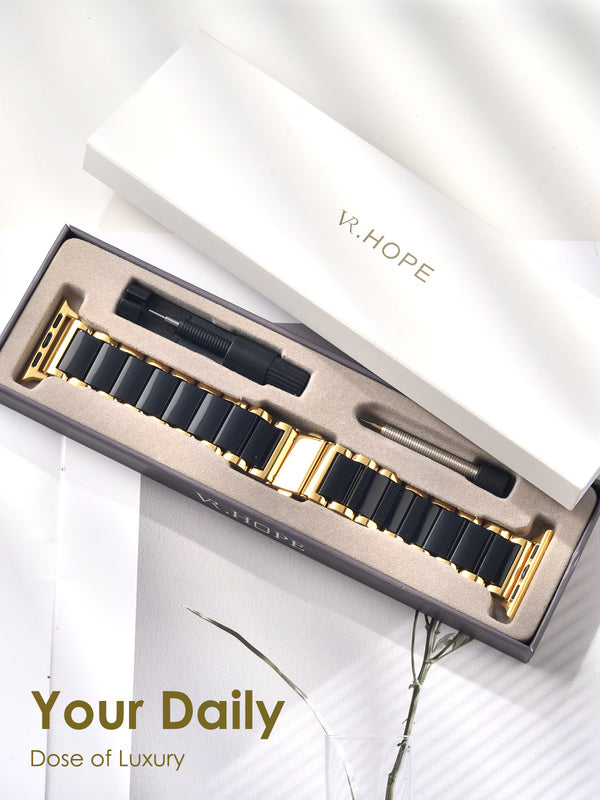 Alloy resin watch strap