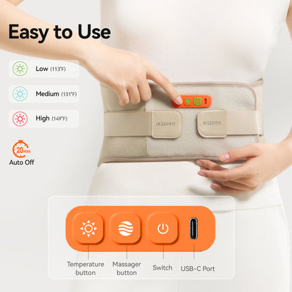 Waist Belt Massager Model W14S Front and Back